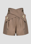 MID-RISE SHORTS WITH BUTTON ACCENT