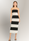 WIDE STRIPE TUBE DRESS