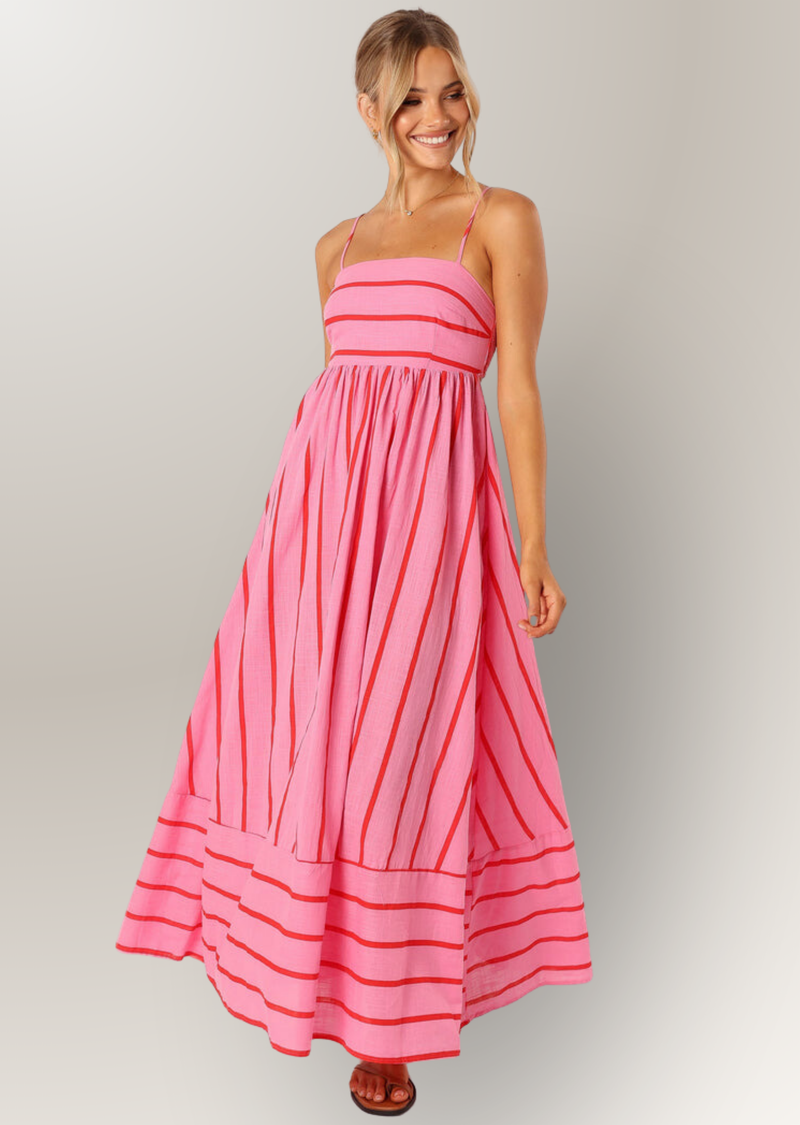 STRIPED MAXI DRESS