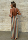 CHEVRON BACKLESS DRESS