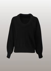 LONG SLEEVE PULLOVER WITH MID-NECKLINE