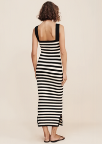 STRIPE MIDI DRESS