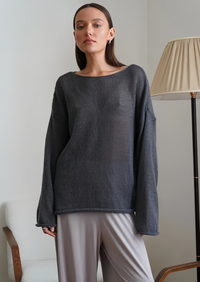 SHEER OVERSIZED PULLOVER