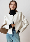 STYLISH BUTTON DOWN LEATHERETTE JACKET