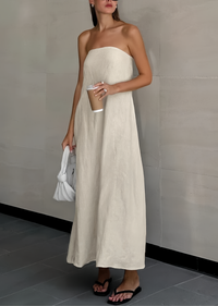 LINEN TUBE DRESS