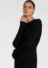 LONGSLEEVE RIB DRESS