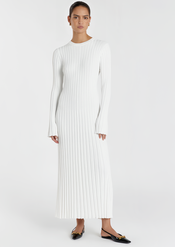 LONGSLEEVE RIB DRESS