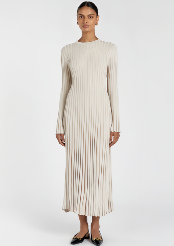 LONGSLEEVE RIB DRESS